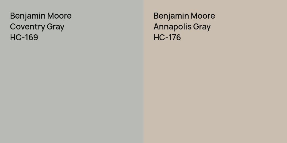 Benjamin Moore Coventry Gray vs. Benjamin Moore Annapolis Gray