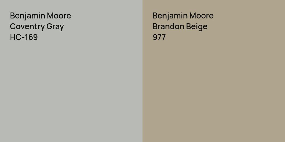 Benjamin Moore Coventry Gray vs. Benjamin Moore Brandon Beige