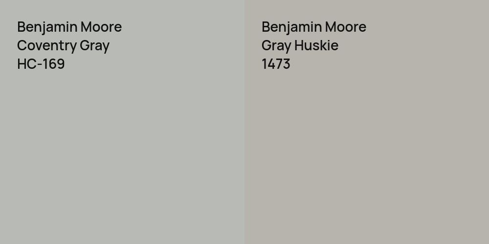 Benjamin Moore Coventry Gray vs. Benjamin Moore Gray Huskie