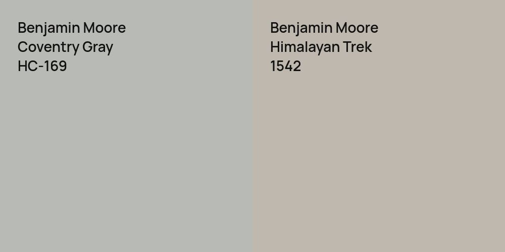 Benjamin Moore Coventry Gray vs. Benjamin Moore Himalayan Trek