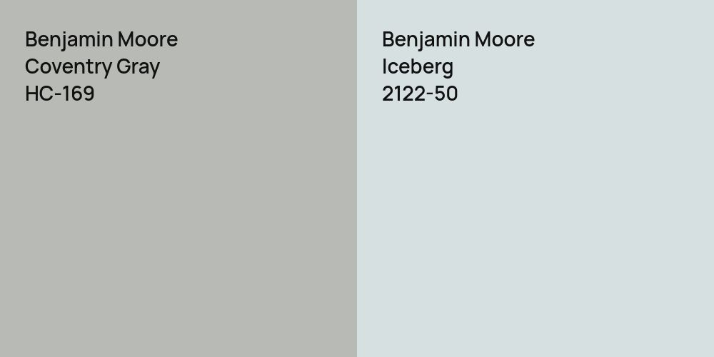 Benjamin Moore Coventry Gray vs. Benjamin Moore Iceberg