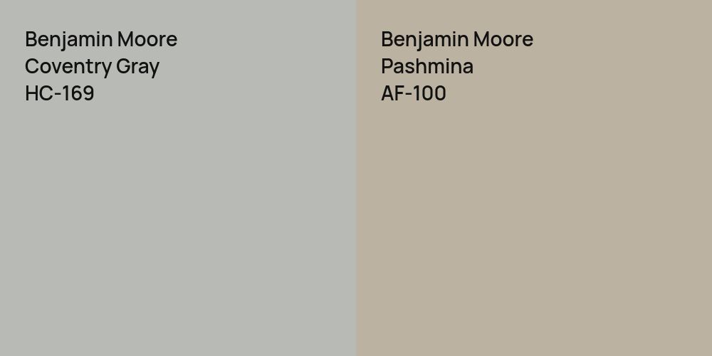 Benjamin Moore Coventry Gray vs. Benjamin Moore Pashmina