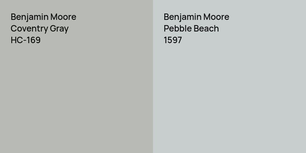 Benjamin Moore Coventry Gray vs. Benjamin Moore Pebble Beach