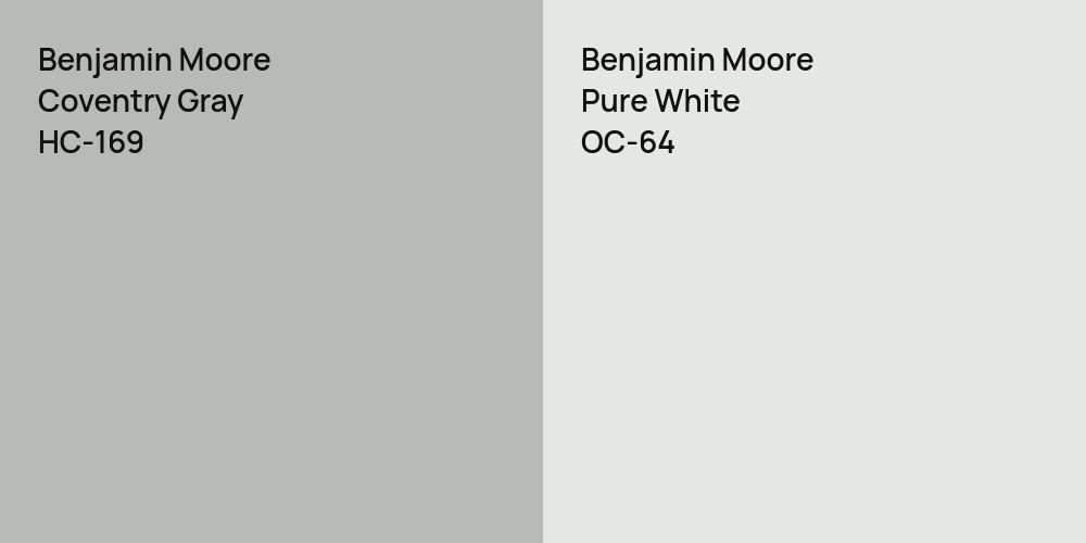 Benjamin Moore Coventry Gray vs. Benjamin Moore Pure White