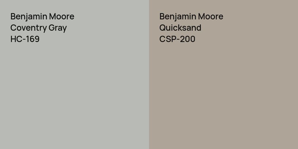 Benjamin Moore Coventry Gray vs. Benjamin Moore Quicksand