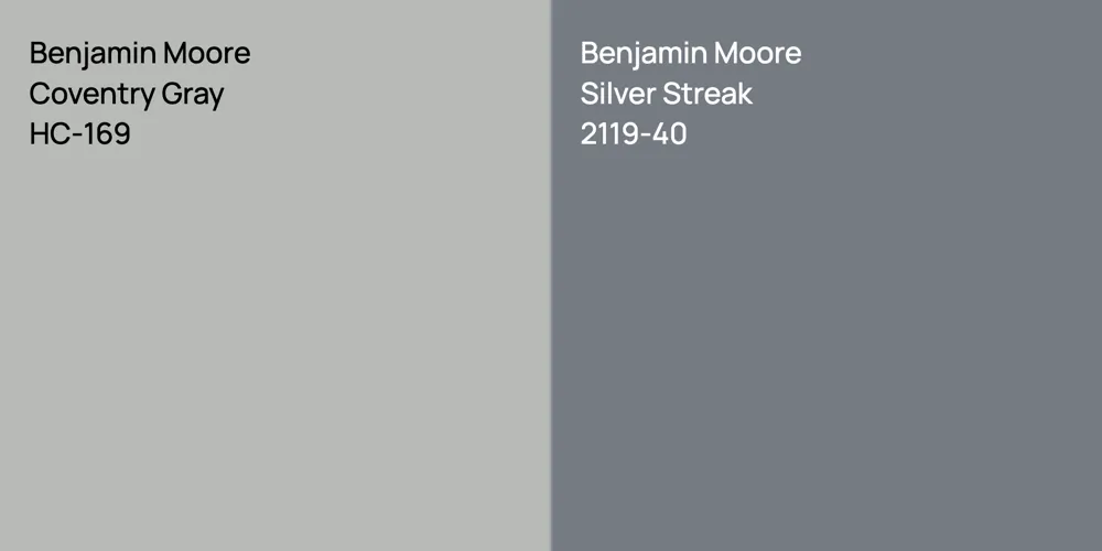 Benjamin Moore Coventry Gray vs. Benjamin Moore Silver Streak