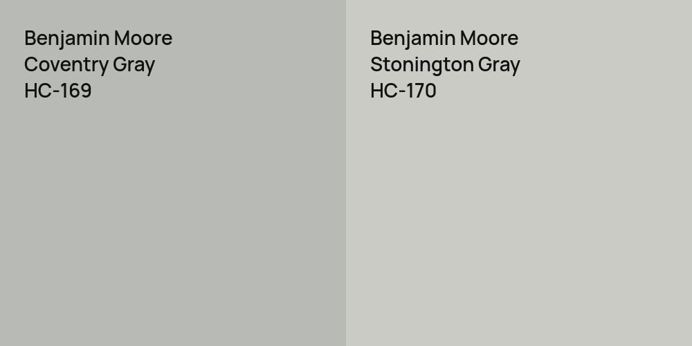 Benjamin Moore Coventry Gray vs. Benjamin Moore Stonington Gray