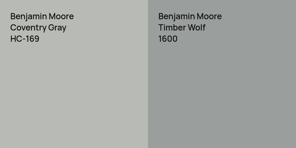 Benjamin Moore Coventry Gray vs. Benjamin Moore Timber Wolf