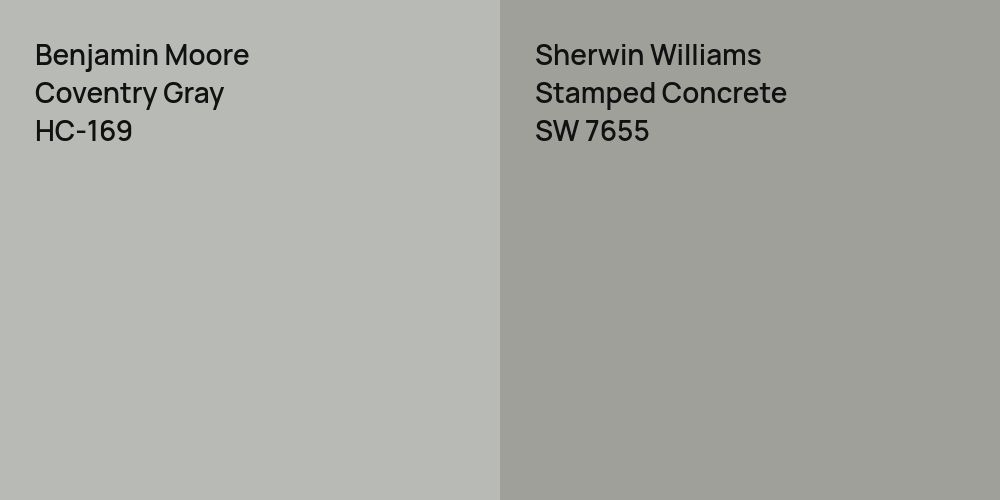 Benjamin Moore Coventry Gray vs. Sherwin Williams Stamped Concrete