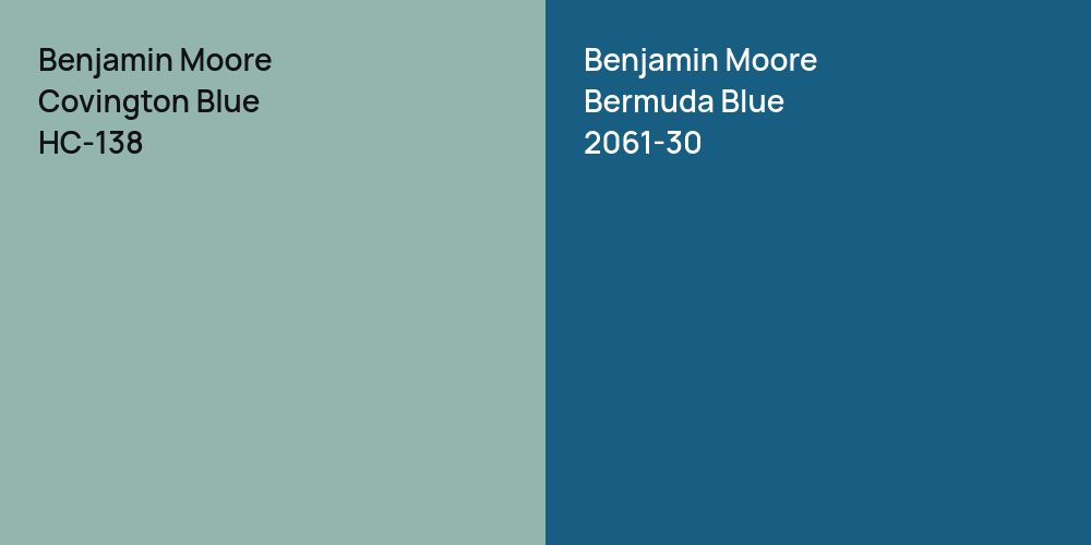 Benjamin Moore Covington Blue vs. Benjamin Moore Bermuda Blue