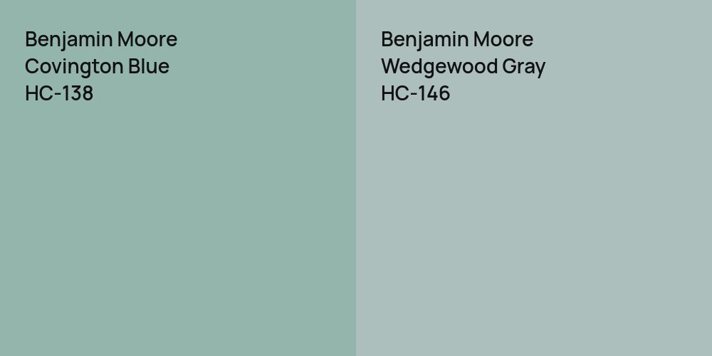 Benjamin Moore Covington Blue vs. Benjamin Moore Wedgewood Gray