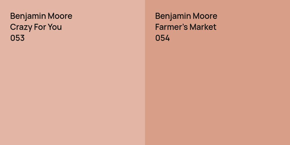 Benjamin Moore Crazy For You vs. Benjamin Moore Farmer's Market