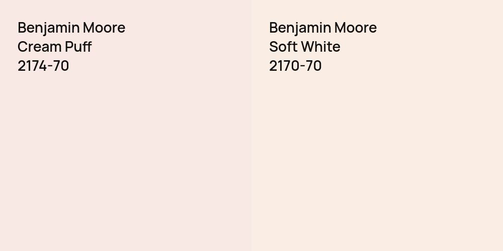 Benjamin Moore Cream Puff vs. Benjamin Moore Soft White