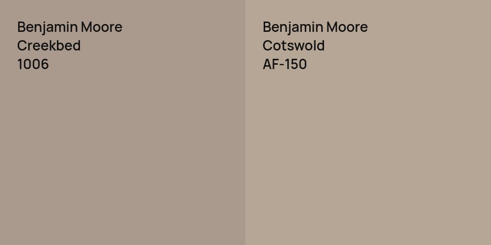 Benjamin Moore Creekbed vs. Benjamin Moore Cotswold