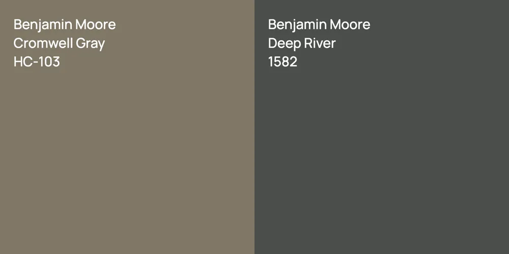 Benjamin Moore Cromwell Gray vs. Benjamin Moore Deep River