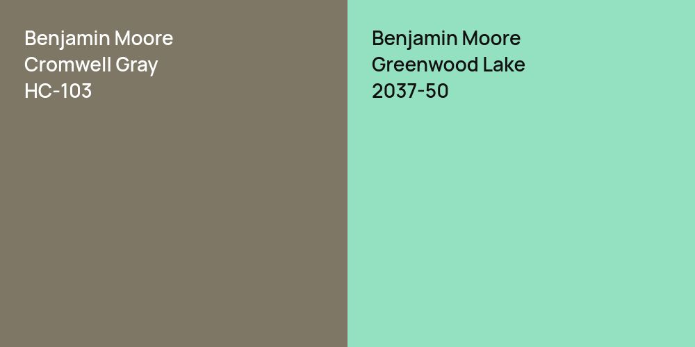 Benjamin Moore Cromwell Gray vs. Benjamin Moore Greenwood Lake