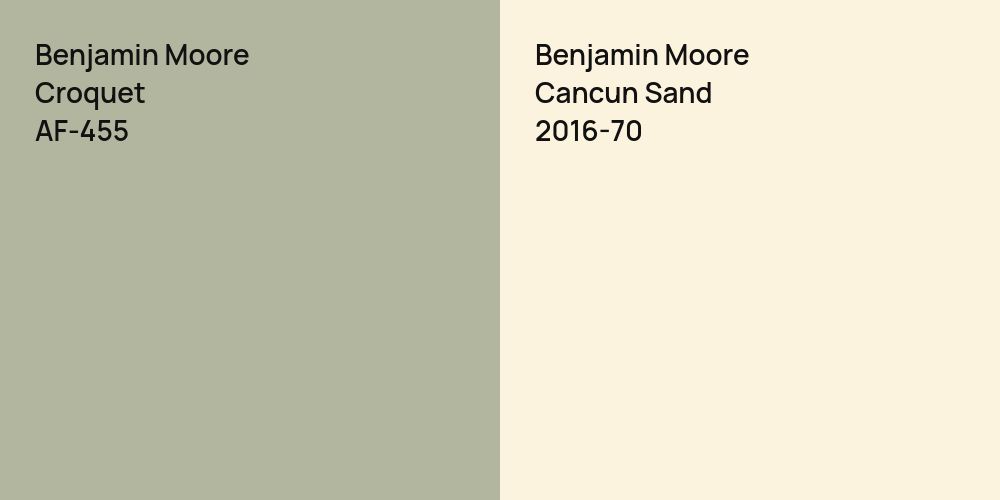 Benjamin Moore Croquet vs. Benjamin Moore Cancun Sand