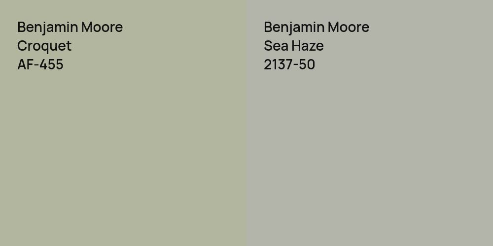 Benjamin Moore Croquet vs. Benjamin Moore Sea Haze