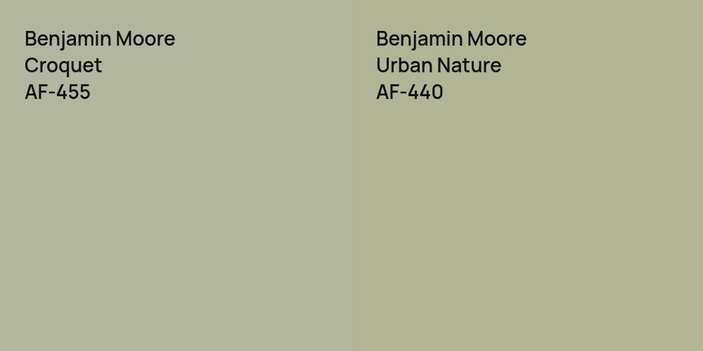 Benjamin Moore Croquet vs. Benjamin Moore Urban Nature