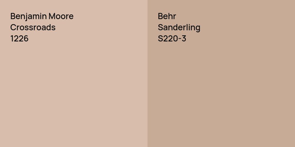 Benjamin Moore Crossroads vs. Behr Sanderling