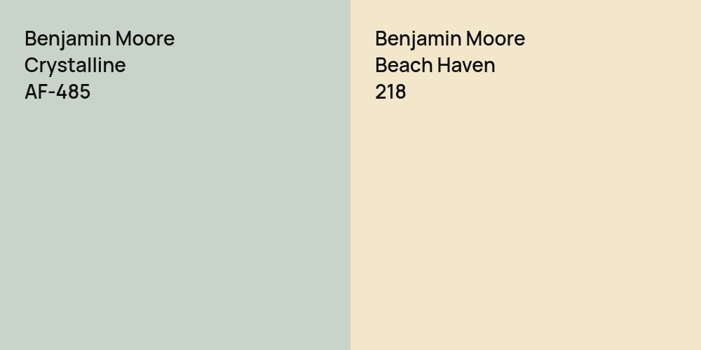 Benjamin Moore Crystalline vs. Benjamin Moore Beach Haven