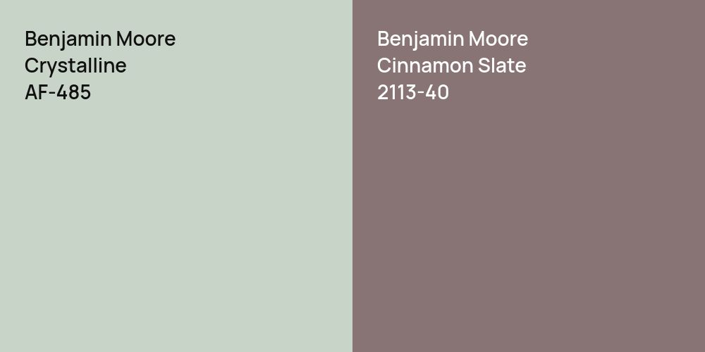 Benjamin Moore Crystalline vs. Benjamin Moore Cinnamon Slate