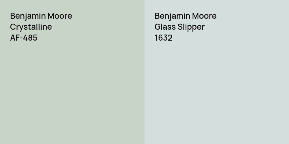 Benjamin Moore Crystalline vs. Benjamin Moore Glass Slipper