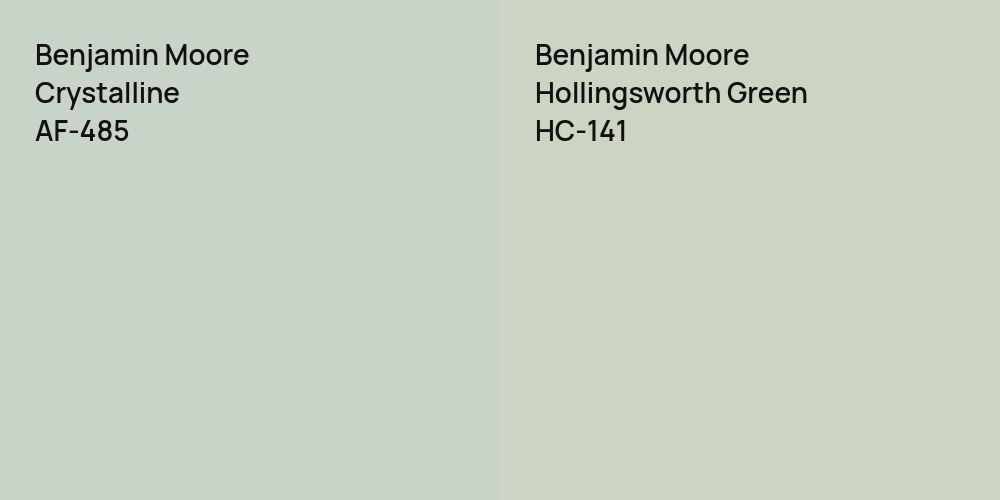 Benjamin Moore Crystalline vs. Benjamin Moore Hollingsworth Green