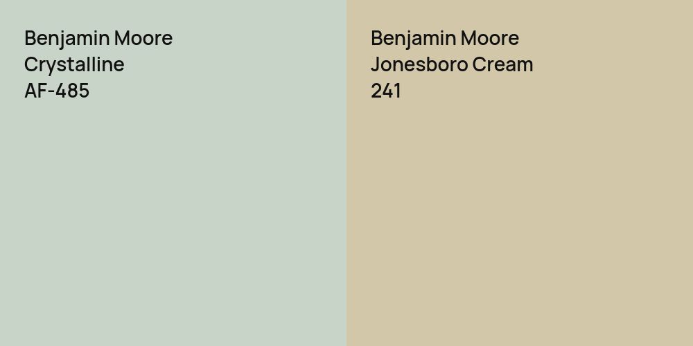 Benjamin Moore Crystalline vs. Benjamin Moore Jonesboro Cream