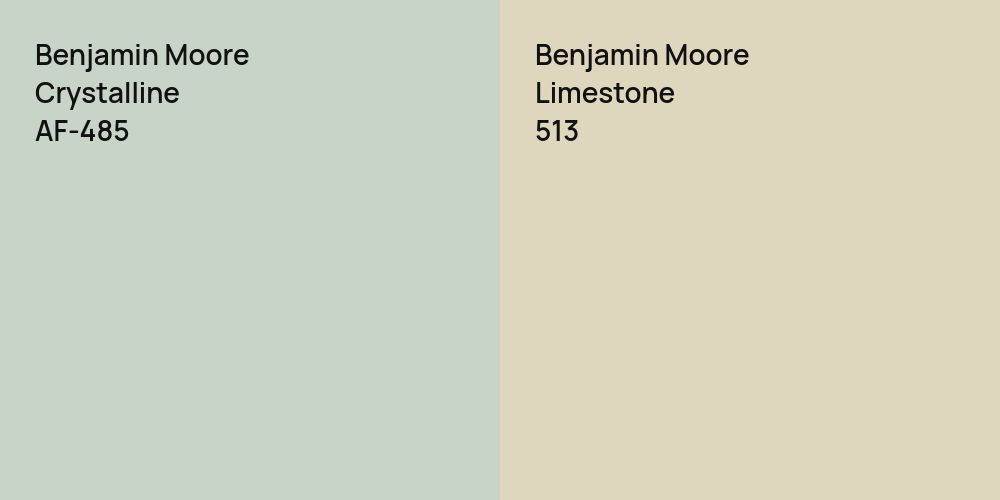 Benjamin Moore Crystalline vs. Benjamin Moore Limestone