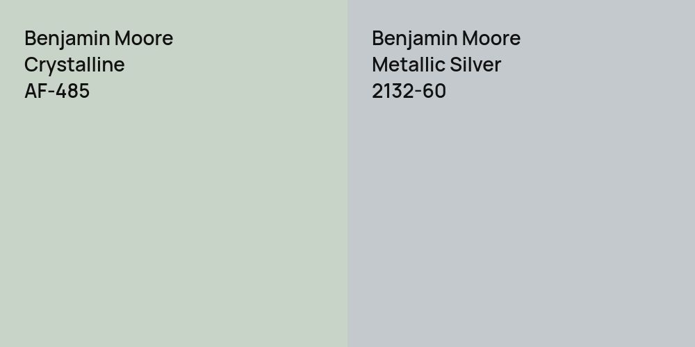 Benjamin Moore Crystalline vs. Benjamin Moore Metallic Silver