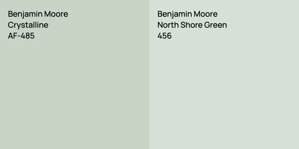 Benjamin Moore Crystalline vs. Benjamin Moore North Shore Green