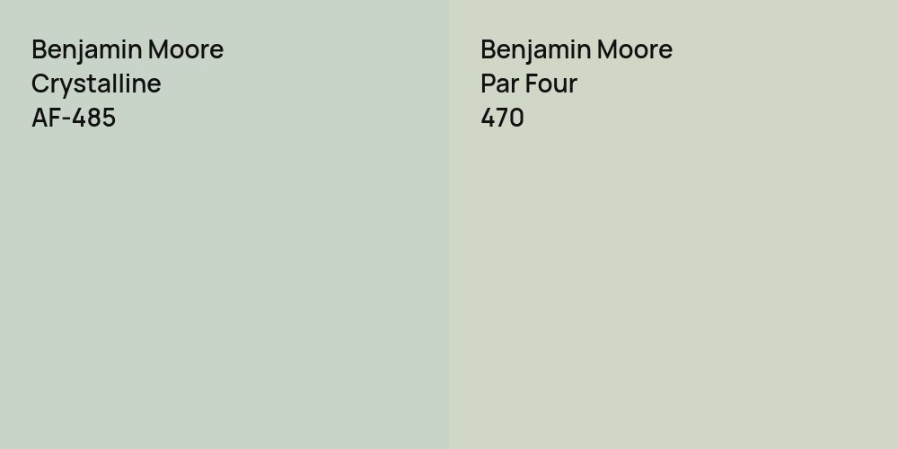 Benjamin Moore Crystalline vs. Benjamin Moore Par Four