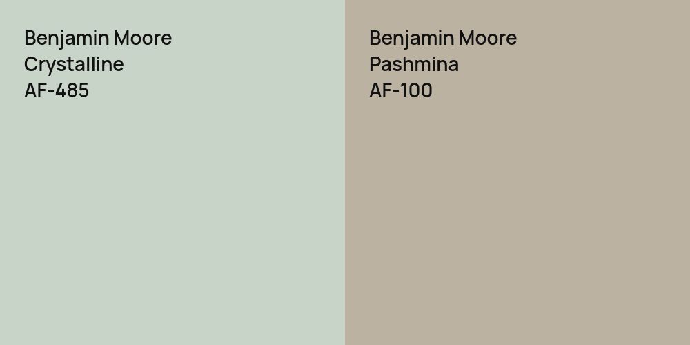 Benjamin Moore Crystalline vs. Benjamin Moore Pashmina