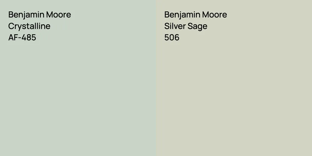 Benjamin Moore Crystalline vs. Benjamin Moore Silver Sage