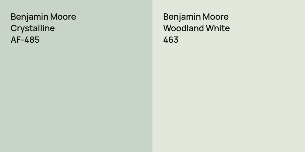 Benjamin Moore Crystalline vs. Benjamin Moore Woodland White