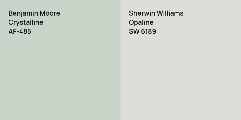 Benjamin Moore Crystalline vs. Sherwin Williams Opaline