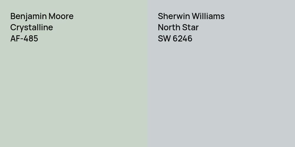 Benjamin Moore Crystalline vs. Sherwin Williams North Star