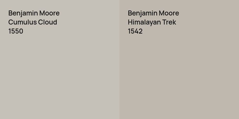 Benjamin Moore Cumulus Cloud vs. Benjamin Moore Himalayan Trek