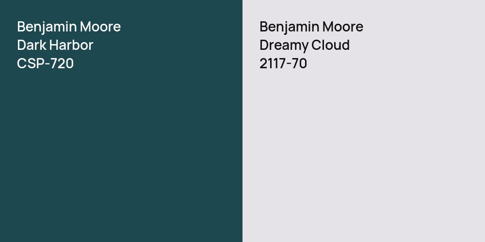 Benjamin Moore Dark Harbor vs. Benjamin Moore Dreamy Cloud