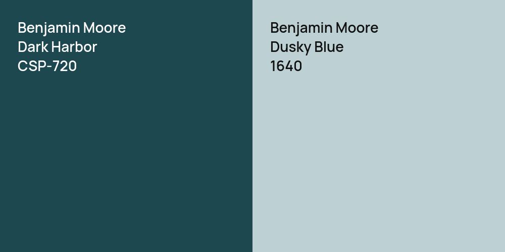 Benjamin Moore Dark Harbor vs. Benjamin Moore Dusky Blue