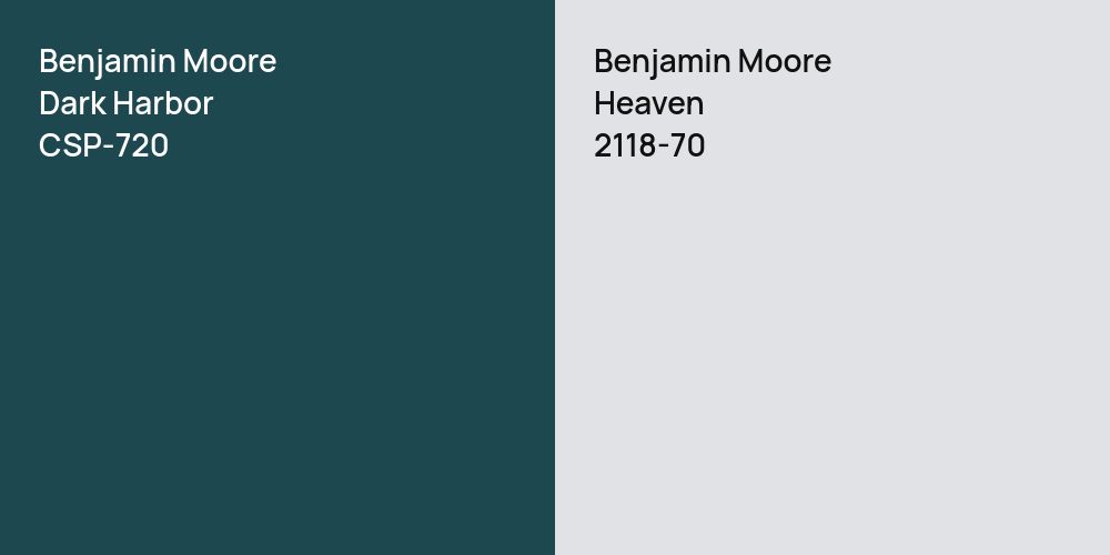 Benjamin Moore Dark Harbor vs. Benjamin Moore Heaven