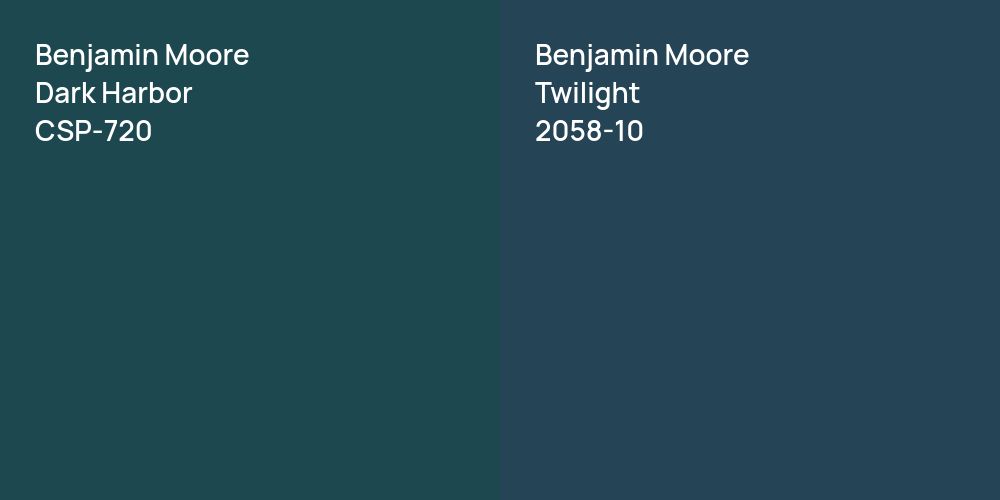 Benjamin Moore Dark Harbor vs. Benjamin Moore Twilight