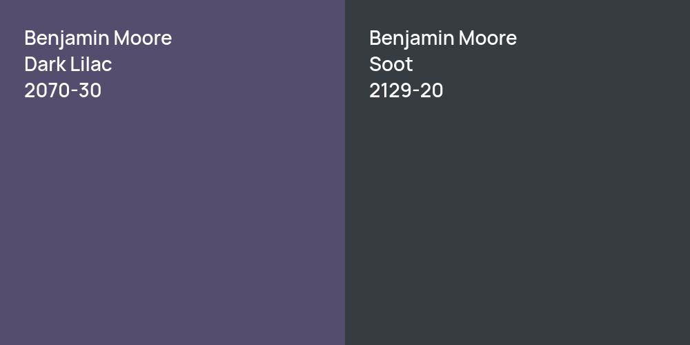 Benjamin Moore Dark Lilac vs. Benjamin Moore Soot