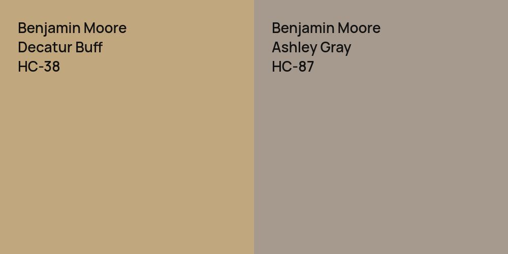 Benjamin Moore Decatur Buff vs. Benjamin Moore Ashley Gray