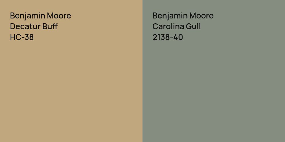 Benjamin Moore Decatur Buff vs. Benjamin Moore Carolina Gull