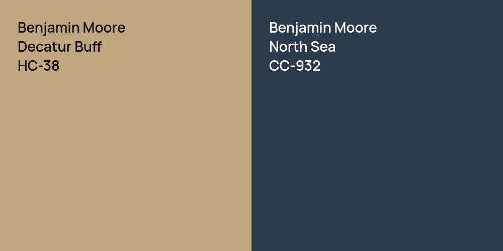 Benjamin Moore Decatur Buff vs. Benjamin Moore North Sea