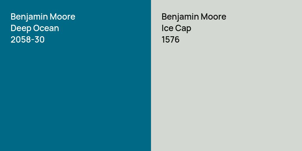 Benjamin Moore Deep Ocean vs. Benjamin Moore Ice Cap