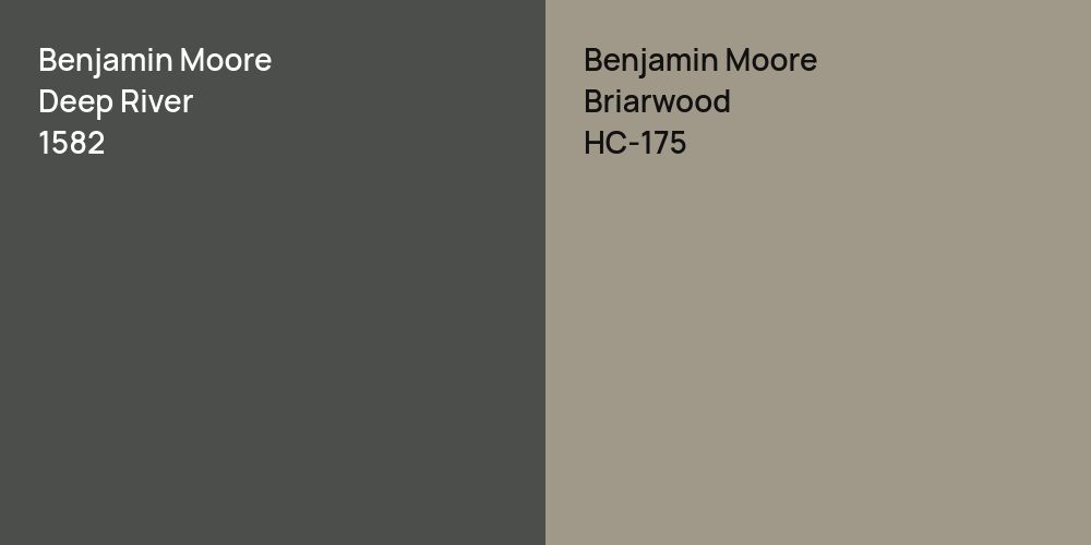 Benjamin Moore Deep River vs. Benjamin Moore Briarwood