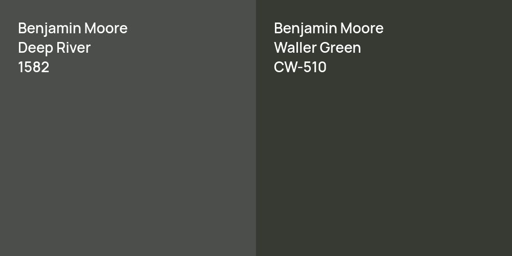 Benjamin Moore Deep River vs. Benjamin Moore Waller Green